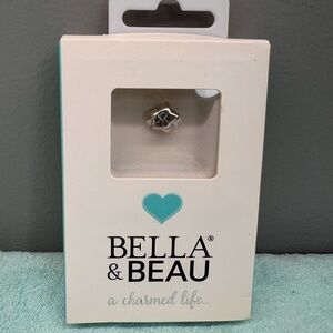 Bella and Beau Silver Star with Paw Print Bracelet Charm